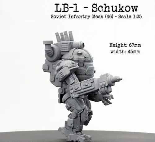 1/35 масштаб 67 мм Неокрашенная фигурка советского робота Второй мировой войны |