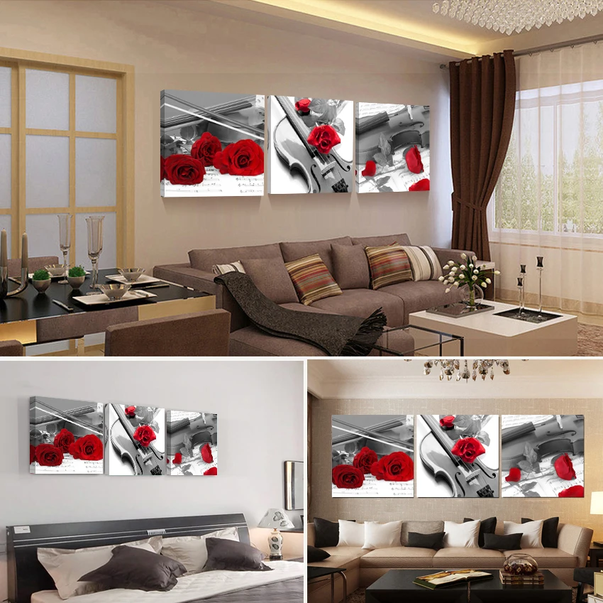 Настенная картина без рамки с изображением HD искусство на холсте цветами