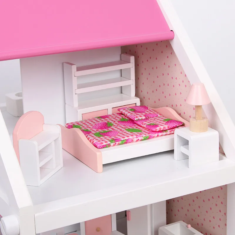 Деревянный DIY кукольный домик с миниатюрной мебели наборы для кукол kawaii Собранный Кукольный дом ролевые игры головоломки игрушки для детей