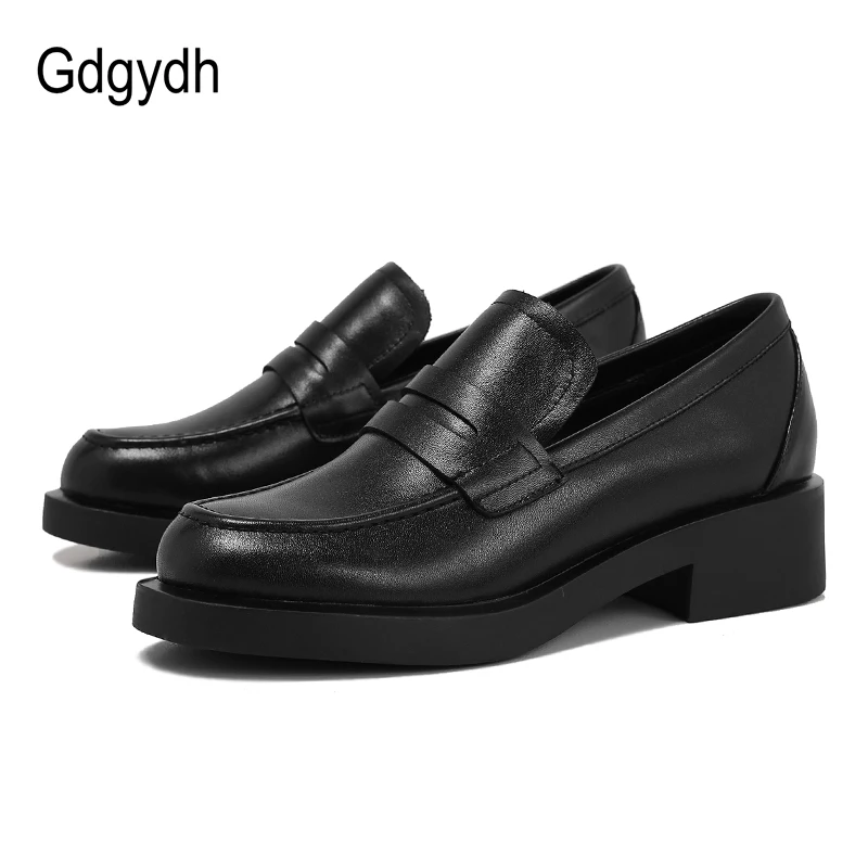 Gdgydh/туфли-лодочки женская обувь из натуральной кожи на среднем каблуке 2019 новая