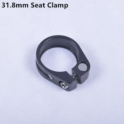 31.8mm Black Алюминий стойка сиденья из сплава зажим 31,8/34,9/с ультратонкой оправой 37 мм MTB Дорожный велосипед Велоспорт седло Подседельный штырь зажим запасные Запчасти для велосипедов трубка зажим - Цвет: 31.8mm Black