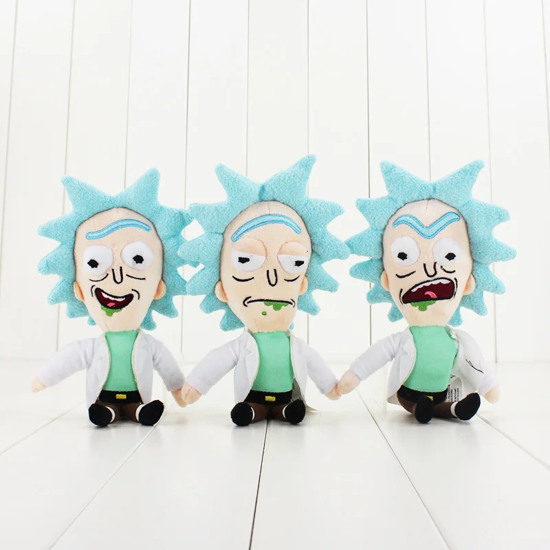 23 см, 3 шт./партия, милые плюшевые куклы Rick and Morty из мультфильма kawaii Q мягкие куклы на Рождество и день рождения для детей