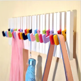 

Piano Key Design Wall Hook Modern Wall Hanger Coat & Hat Hook Wall Storage Rack with 16 Keys 60CM Wall Decoration Hot Selling!