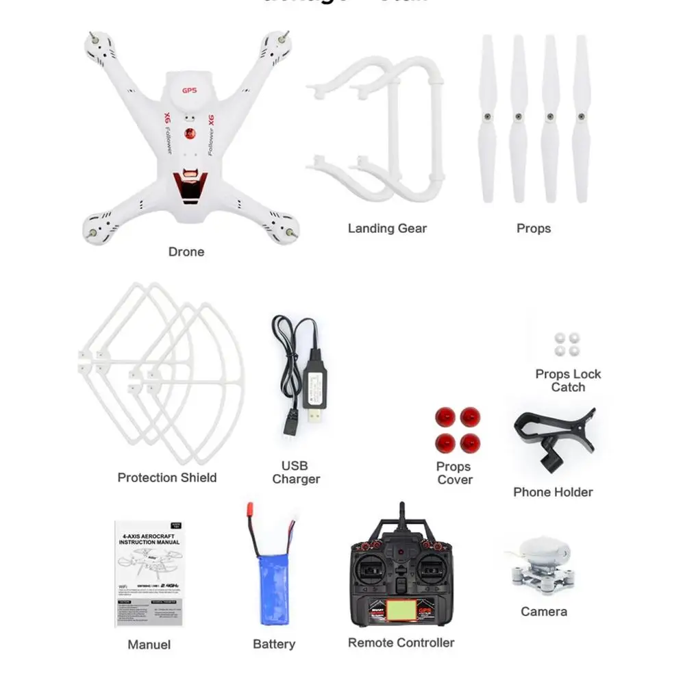 White 720P Camera Global Drone X183 профессиональный двойной gps Квадрокоптер с камерой 720P HD RTF FPV gps вертолет RC Квадрокоптер хит - Цвет: White 720P Camera
