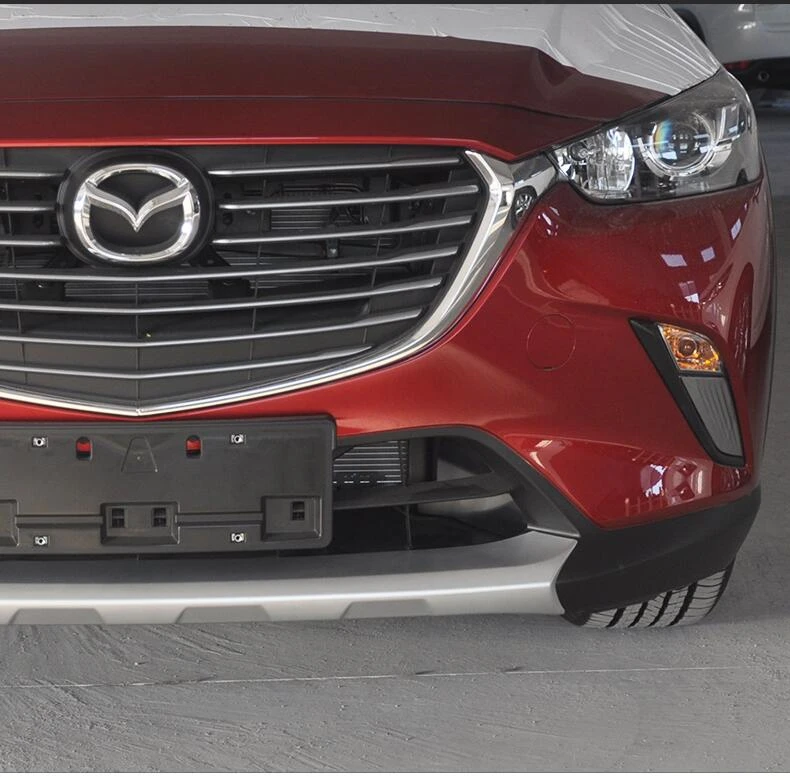 Подходит для Mazda CX-3 CX3 Передний+ задний бампер диффузор бамперы для губ) класса-premium на опорная плита из нержавеющей стали