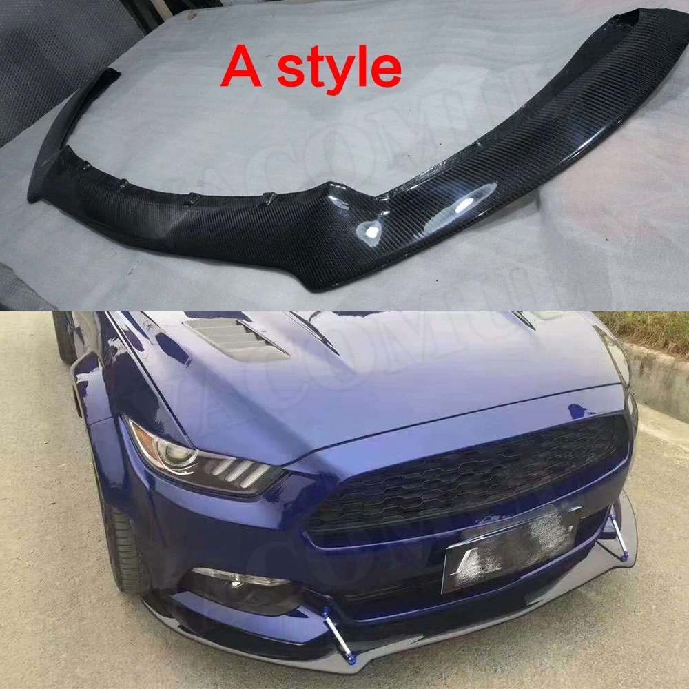 Карбоновый автомобильный передний бампер спойлер для Ford Mustang автомобильный Стайлинг - Цвет: A style