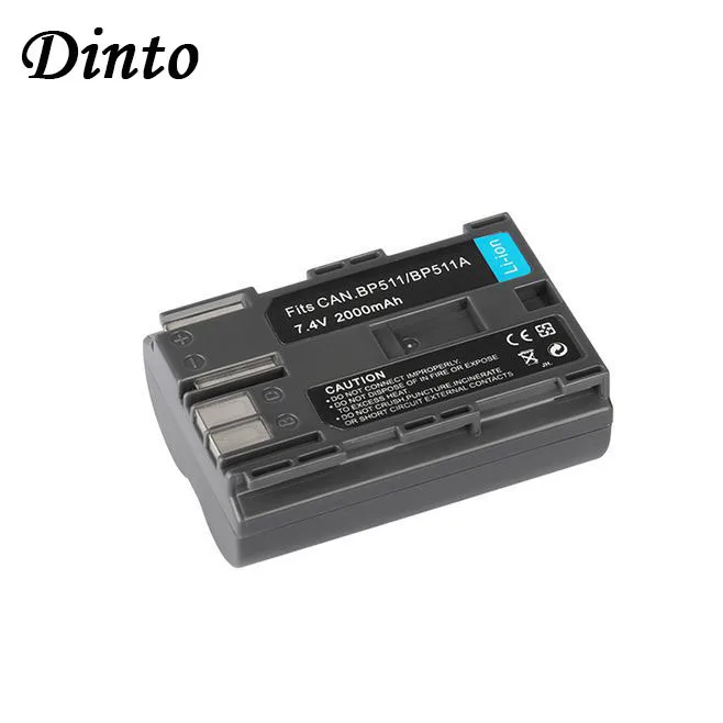 Аккумуляторная батарея для камеры Dinto 1 шт. Φ BP511 2000 мАч батареи Canon 20D 300D 30D 5D D30 D60 G1 G2