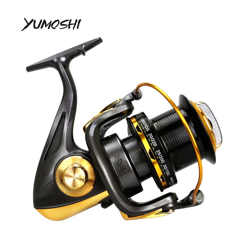 YUMOSHI 13BB Рыболовная катушка 4 1: 1 удаленное колесо металл ЧПУ рокер прочность
