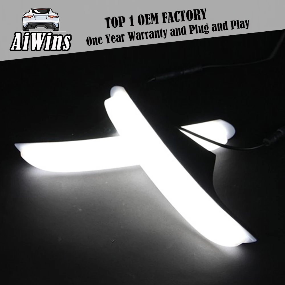 Aiwins Auto Dimming Function Car Accessories ABS Cover Power LED Daytime Running Light DRL Lamp For Peugeot 408 2010 - 2013 | Автомобили и
