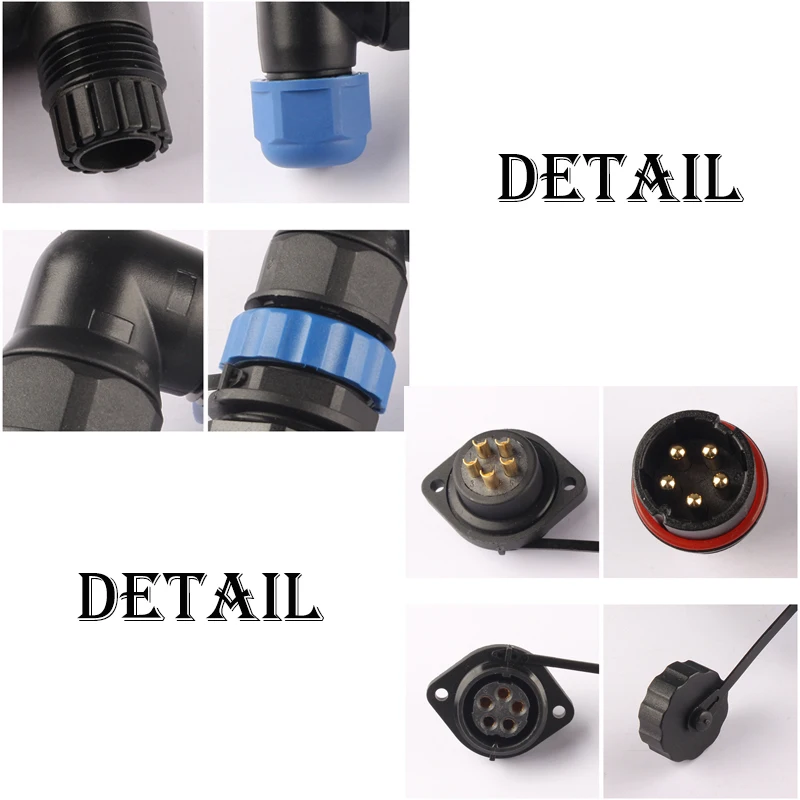 Водонепроницаемый соединитель SP20 тип IP68 Кабельный штепсельная вилка и гнездо