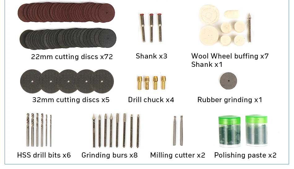 Tungfull Dremel Аксессуары для вращающихся инструментов локатор рога 173 шт. аксессуары для резьбы шлифовки полировки набор инструментов костюм
