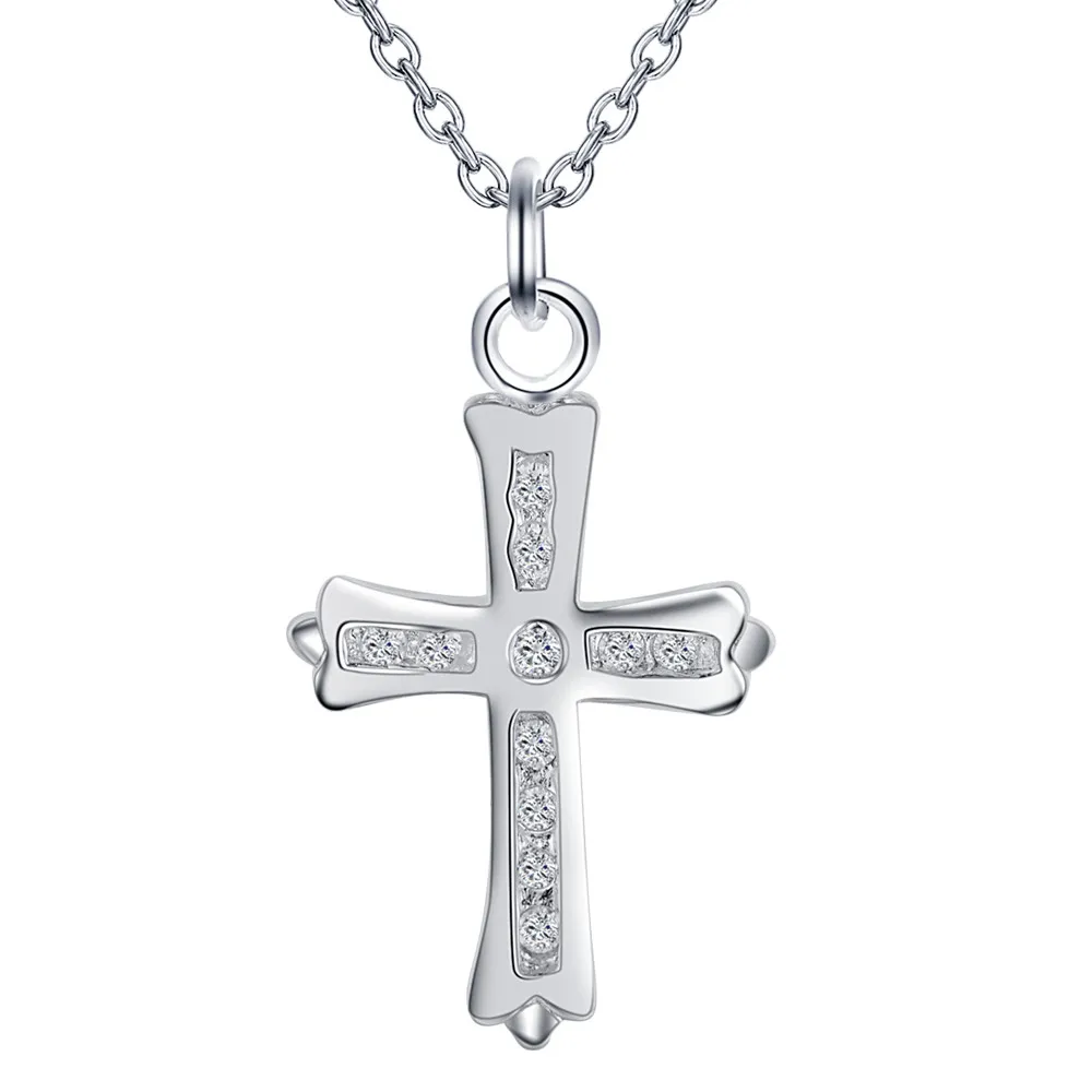 Оптовая продажа посеребренное ожерелье с подвеской бесплатная доставка модное