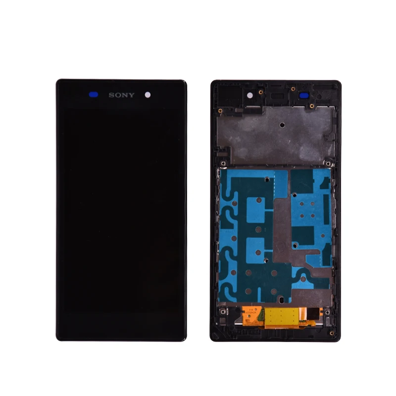 Для sony Xperia Z1 L39H C6902 C6903 ЖК-дисплей и кодирующий преобразователь сенсорного экрана в сборе с рамкой или без рамки клей AAA Качество - Цвет: lcd with frame Black