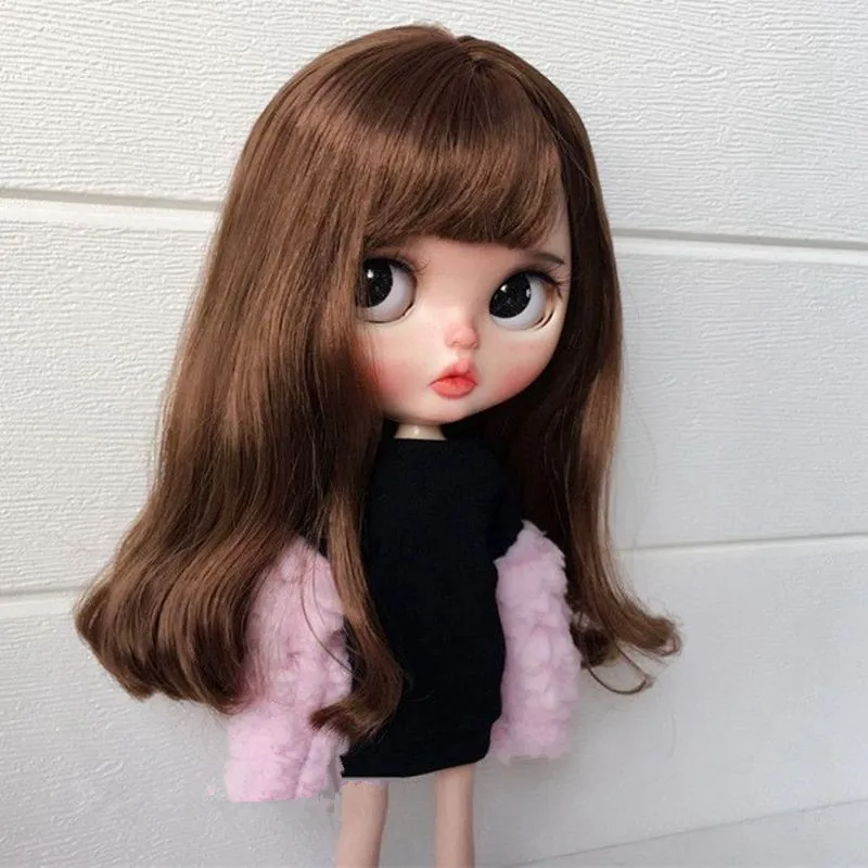 Модная Одежда для кукол Blyth меховое флисовое платье Barbi Girl shirt 1/6 bjd аксессуары Pullip