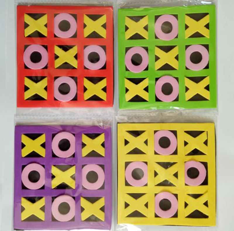 

Freeshipping12X 24X EVA TIC TAC TOE Board Games Noughts and Crosses Family Brain Teaser Party Favors Bag Pinata Filler Kids Gift