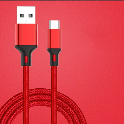Red Sarika 0,5 м 1 м 1,5 м 2 м 3 м Micro USB кабель для мобильных телефонов Android Быстрая зарядка Макс A Microusb данных нейлоновый плетеный кабель провод - Цвет: Red