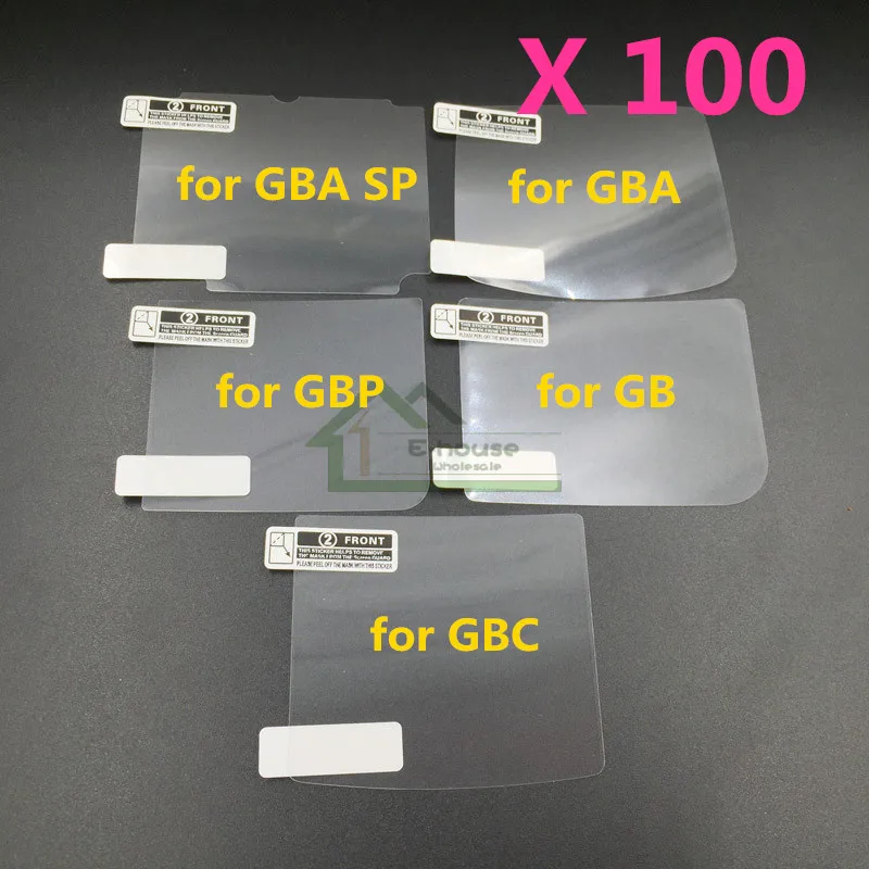 100 x ЖК экран Защитная пленка для GBA SP GBC GBP Gameboy игровой приставки защитная