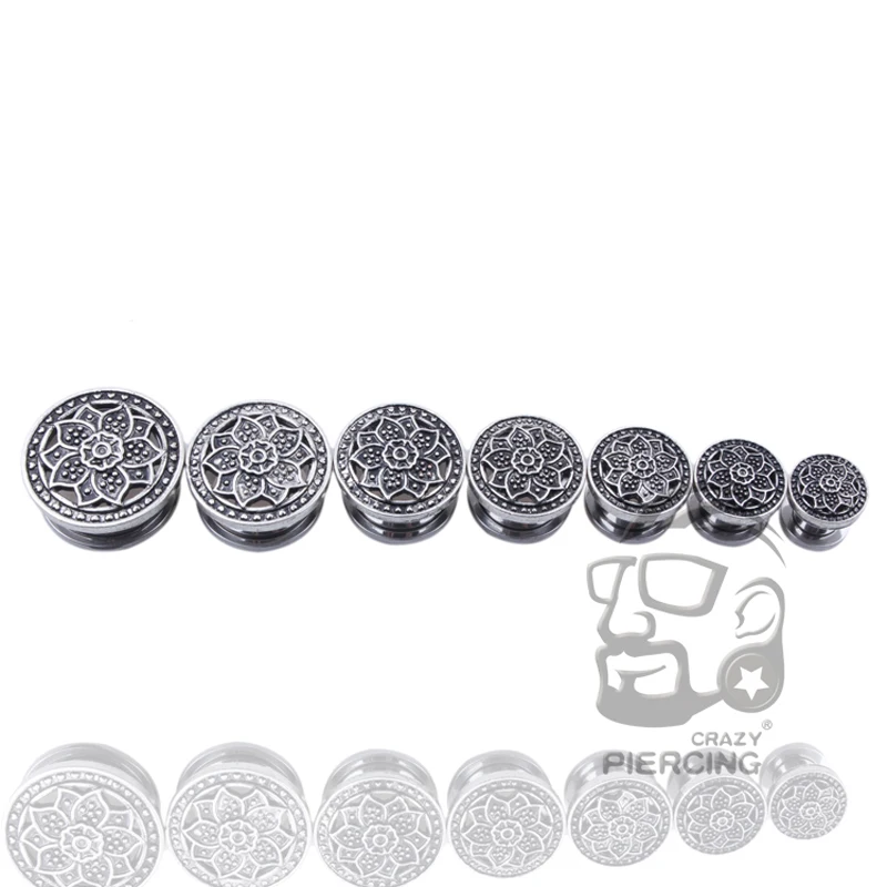 Новый винт из нержавеющей стали пирсинг для тоннелей на теле ювелирные изделия