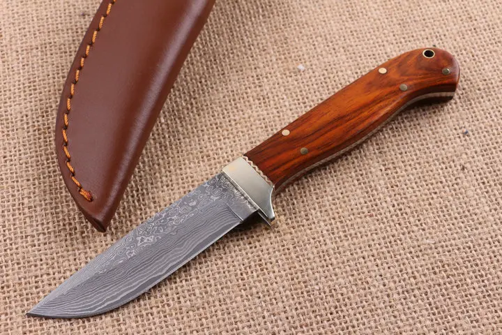 Коллекция Ножи для шашлыков Дамаск Охотничьи ножи палисандр ручки открытый