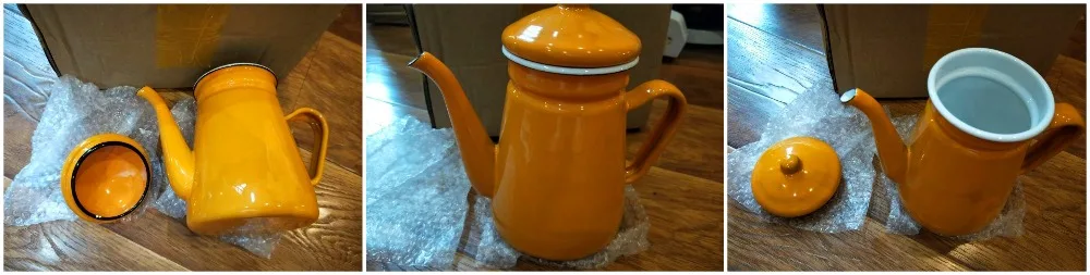Чайник эмалированный, чайный горшок для воды, Винтажный домашний декор