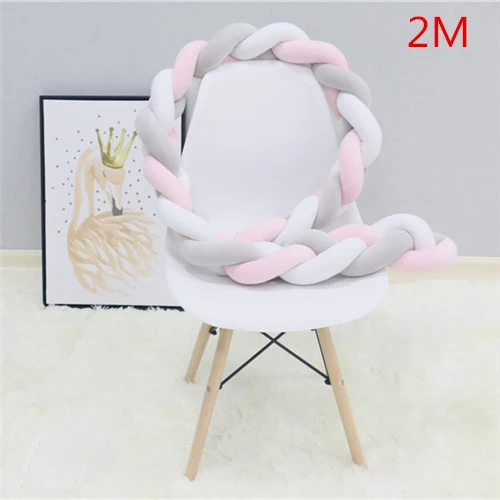 bumper as picture 2M 2 м/3 м бампер для детской кроватки с узлом оплетка защита для кроватки бампер - Цвет: bumper as picture 2M