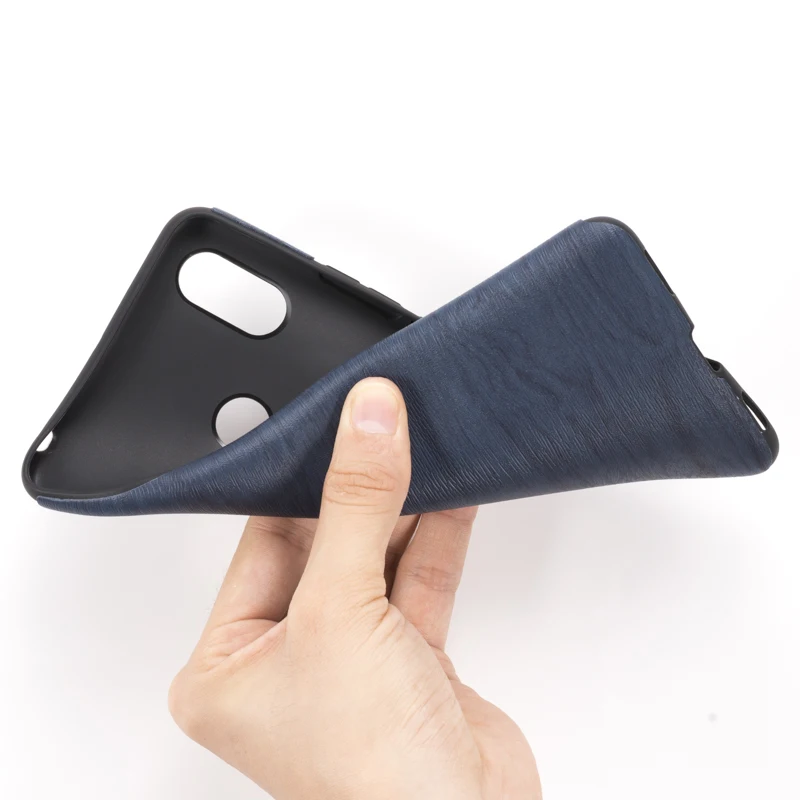 Wood grain PU Leather Phone Case For Xiaomi Mi Max 3 Soft Silicone Gel Back Shell |