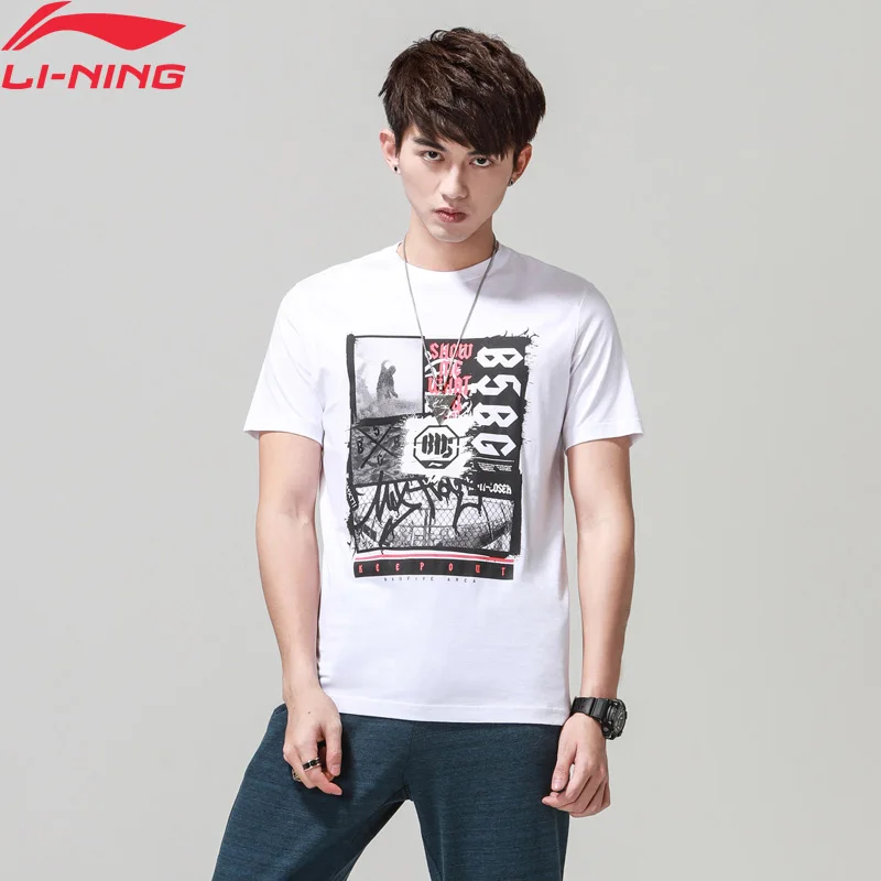 Li Ning Мужская баскетбольная майка BAD FIVE 100% хлопок Стандартная посадка подкладка