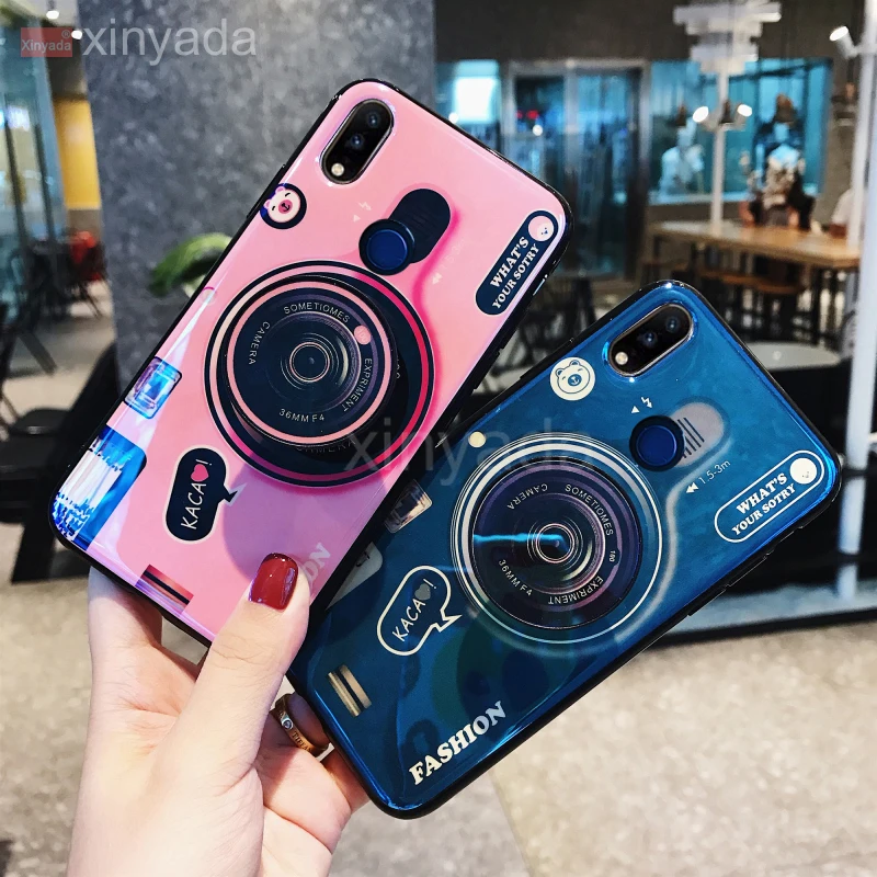 luxury soft Bumper Silicone TPU flower Camera Case For huawei Y9 2019 honor 8C 7C Y7 7A Y6 Y5 2018 Back Cover Armor Shell coque | Мобильные