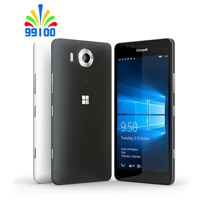 Восстановленный Оригинальный разблокированный сотовый телефон Nokia Lumia 950/950XL 3 ГБ +