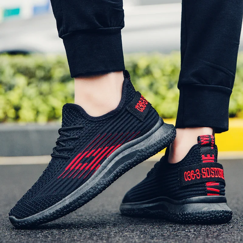 Men Casual Shoes Fashion Sneakers Breathable Tenis Masculino Adulto Woven Summer Walking Footwear | Обувь
