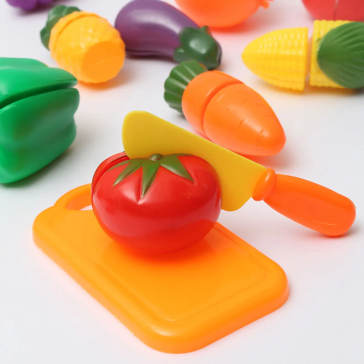 Горячая распродажа 16 шт./компл. пластиковые Кухонные Игрушки еда фрукты овощи