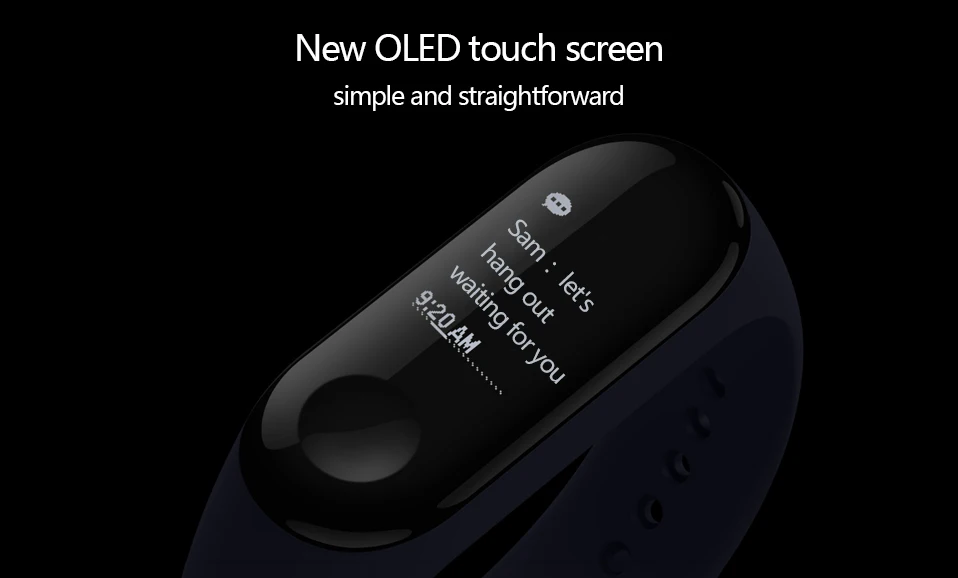 Xiaomi mi Band 3 умный Браслет Водонепроницаемый отчет о погоде mi Band 3 водонепроницаемый АОН OLED экран умный Браслет mi band 3