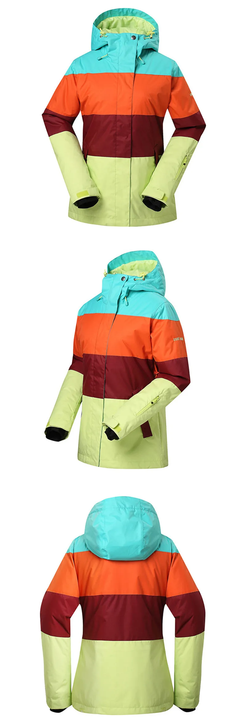 Gsou Snow Brand Зимний Лыжный Костюм Женский Лыжные Куртки Брюки Водонепроницаемый Горнолыжный Костюм Сноуборд Куртка Штаны Спортивная Одежда