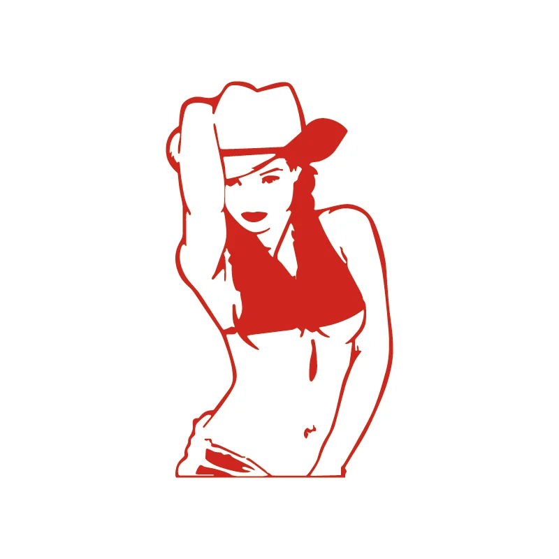 15 2*8 7 см сексуальная виниловая Автомобильная наклейка Cowgirl Горячая женская для