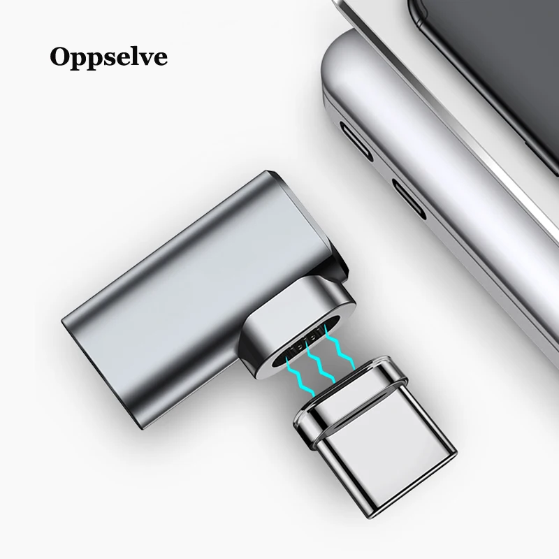 Oppselve Магнитный USB C адаптер для MacBook Elbow Type зарядный разъем Samsung S10 S9 S8 OnePlus 5 5T 6