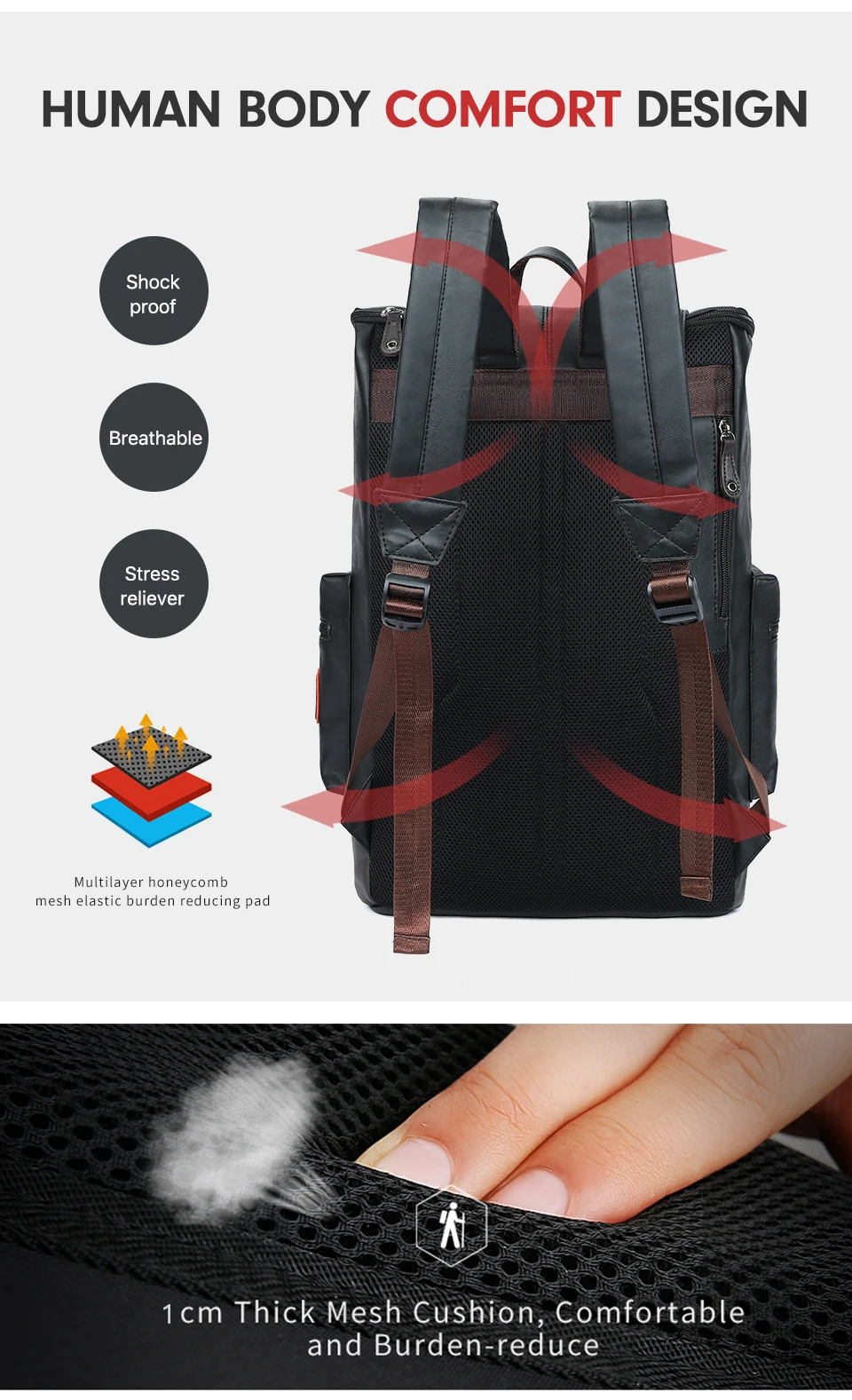 VICUNA POLO, простой лоскутный Большой Вместительный мужской кожаный рюкзак для путешествий, повседневный мужской рюкзак mochila, кожаный рюкзак для путешествий