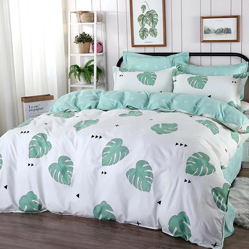 Комплект постельного белья с цветочным принтом 4 шт. | Дом и сад