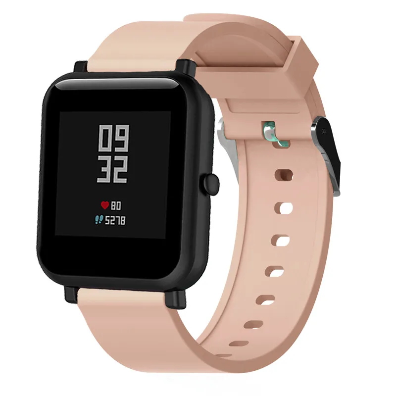 20 мм общий мягкий силиконовый ремешок для часов Huami Amazfit Bip/Pebble Time/Withings сталь HR Смарт часы браслет ремешок