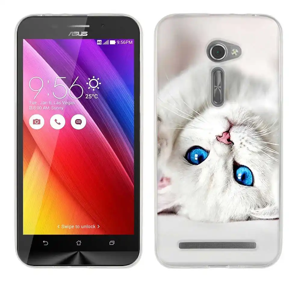 Роскошный чехол-накладка с цветами для ASUS Zenfone 2 ZE500CL силиконовый мягкий чехол