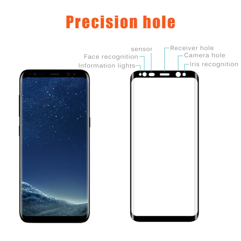 3D изогнутое закаленное стекло для Samsung Galaxy S9 S8 Plus безопасное защитное Note 8