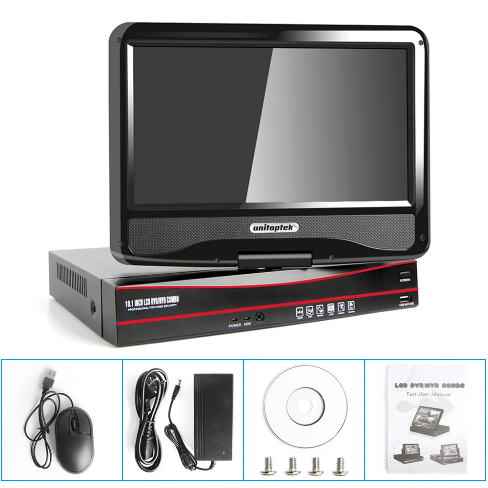 10 1 ''ЖК дисплей Экран все в одном безопасности 8ch PoE NVR 1080P сети видео