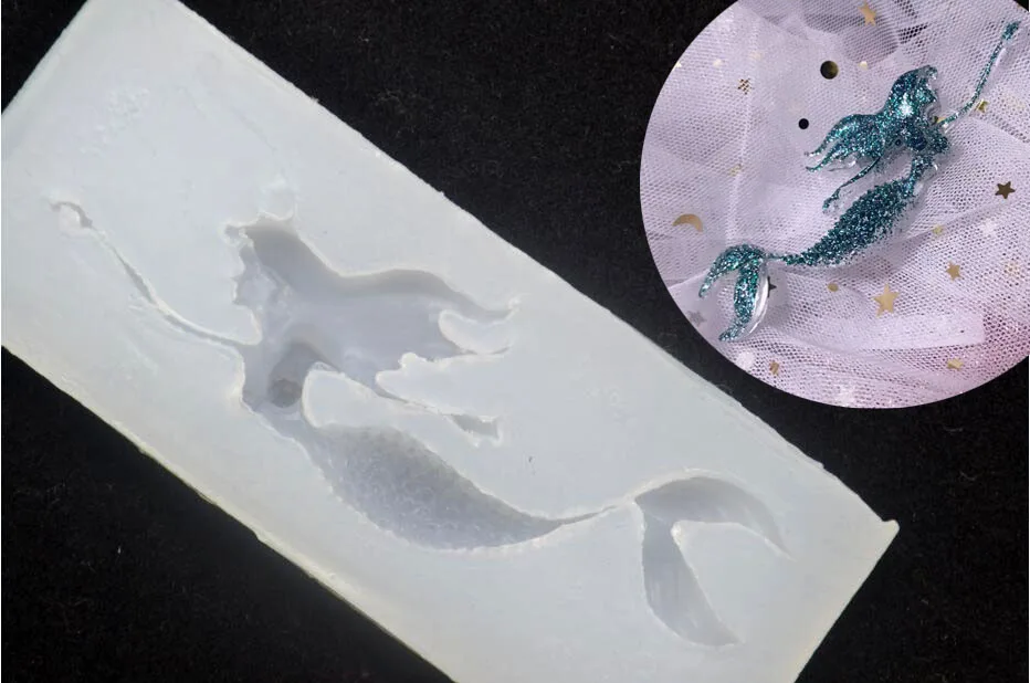Силиконовая 3D форма в виде русалки, инструменты для украшения ручной работы