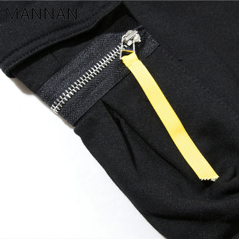 MANNAN Hommes Poches Cargo Pantalon повседневные Joggeurs шаровары Harajuku уличная хип хоп тактильная Pantalon