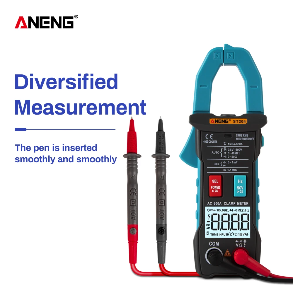 True RMS Mini Digital Clamp Meters AC/DC Current Voltage Auto Range Capacitance Frequency Diode Power meter Test | Инструменты