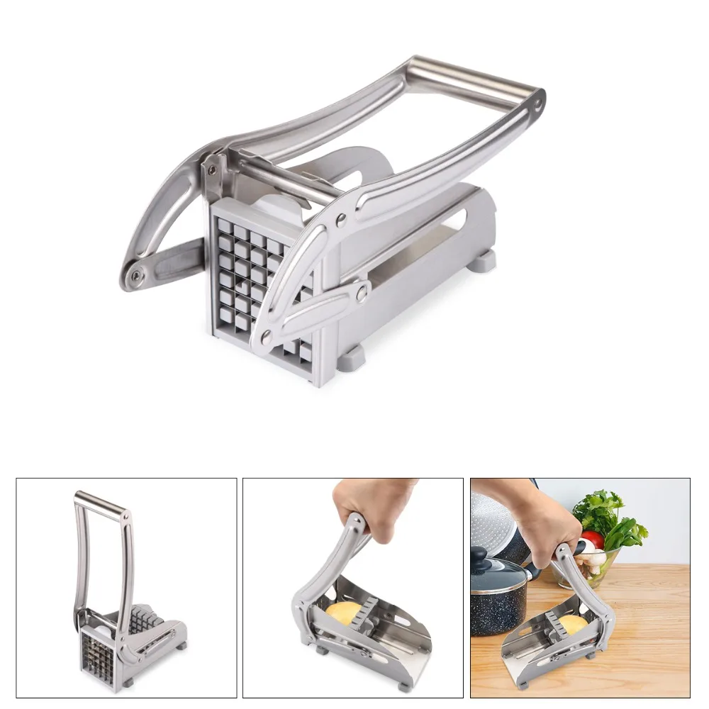 Stainless Steel French Fry Cutter Potato Chips Cutter Cutting Machine Maker Slicer Gadgets Kitchen Accessories Vegetable Chopper