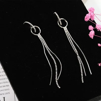 Chain Tassel Drop Earrings Geometric Circle Long Gold Silver Plated New Fashion 2020 Women's Jewelry Party Summer | Украшения и