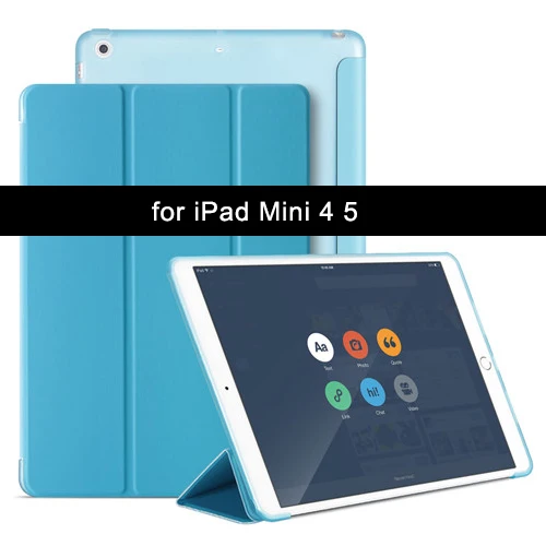 Smart Cover для ipad mini 5 Чехол, GOLP из искусственной кожи чехол для ipad mini, тонкая откидная задняя крышка-подставка для ipad mini 5 4 3 2 1 чехол - Цвет: Blue-B