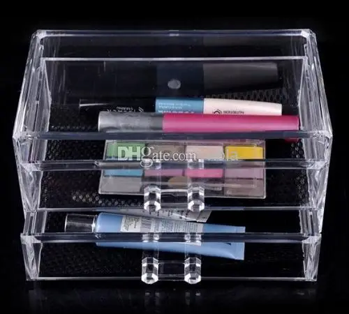 

Clear Acrylic Cosmetic Jewellery Organizer Makeup Box Case crylic makeup organizer
