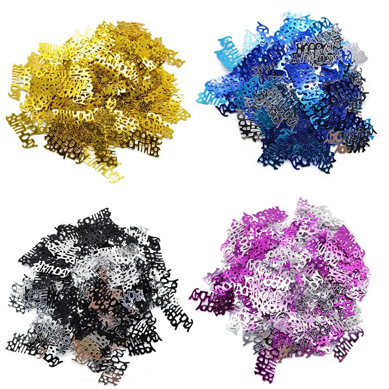 

1 pack 3cm Happy Birthday Confetti Decoration Acrylic Gold Letter Confetti for Wedding Birthday Party Table Decorations