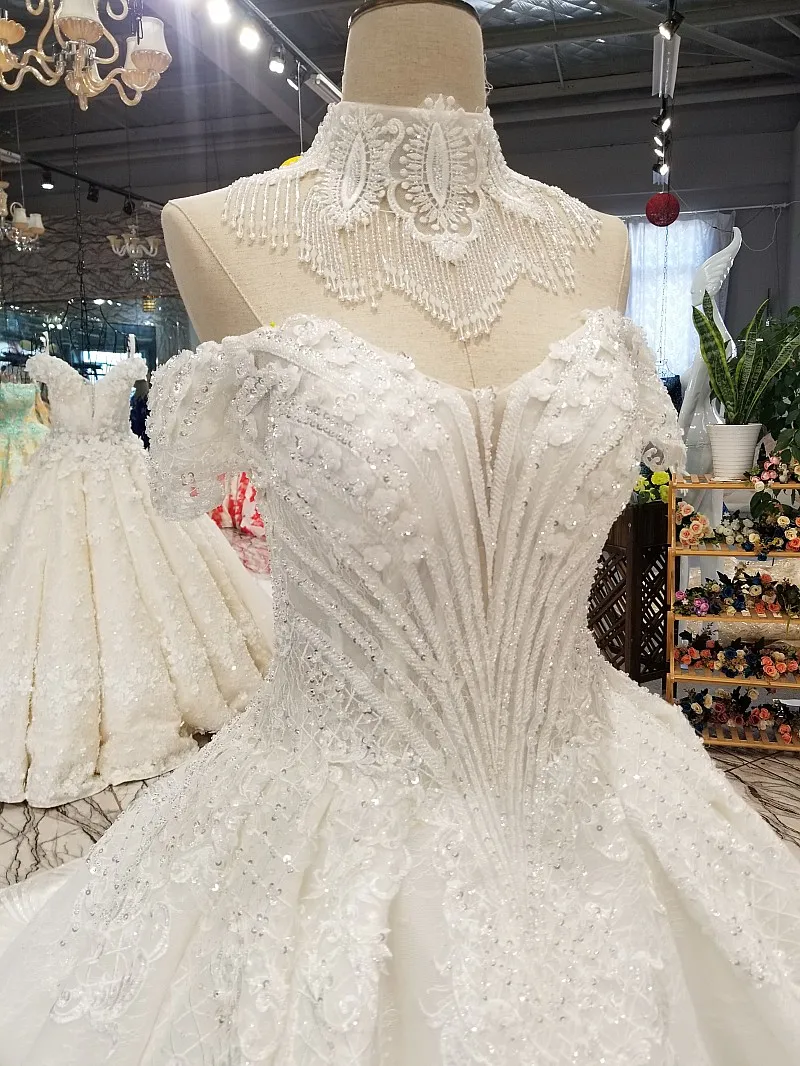 Платье с кисточками и открытыми плечами Vestido De Noiva 2018 мусульманское свадебное